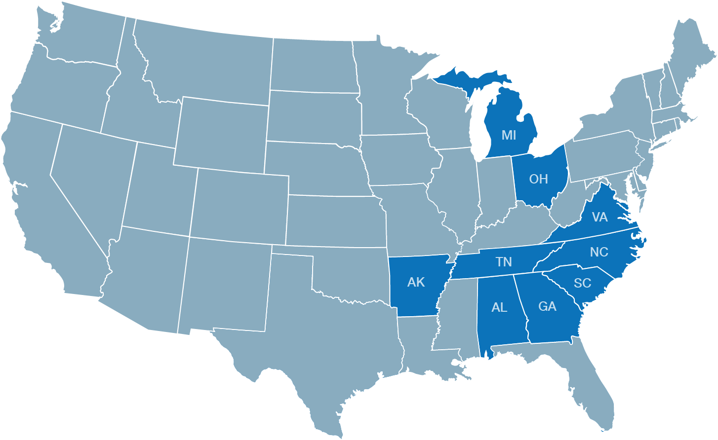 States We're Registered In