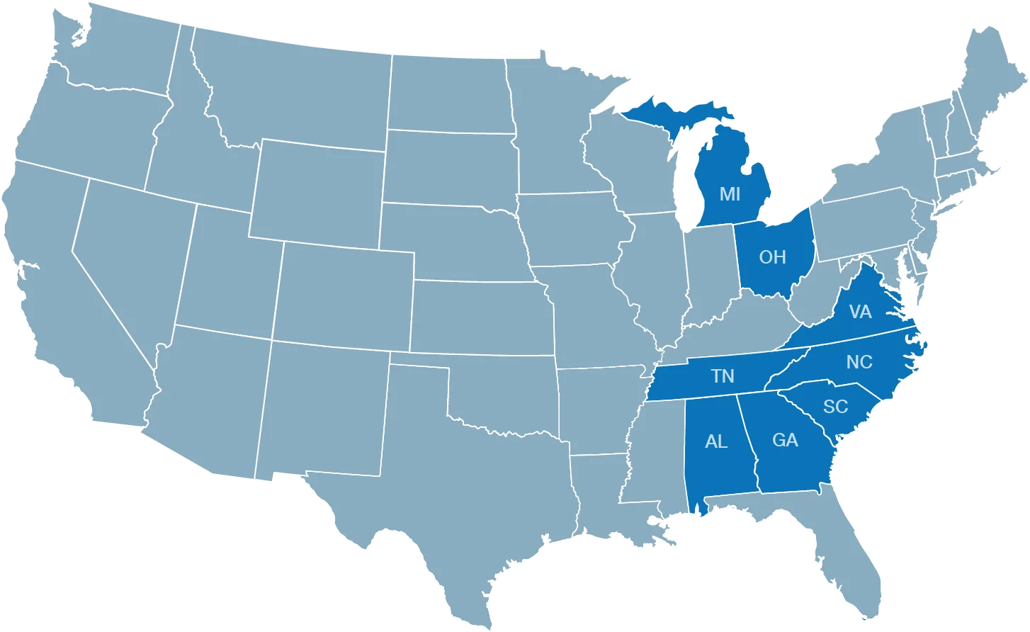States We're Registered In